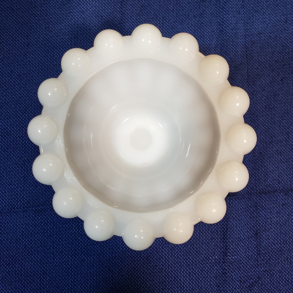 Pair of Vintage Anchor Hocking Boopie Milk Glass Candlestick Holders - Picture 6 of 9